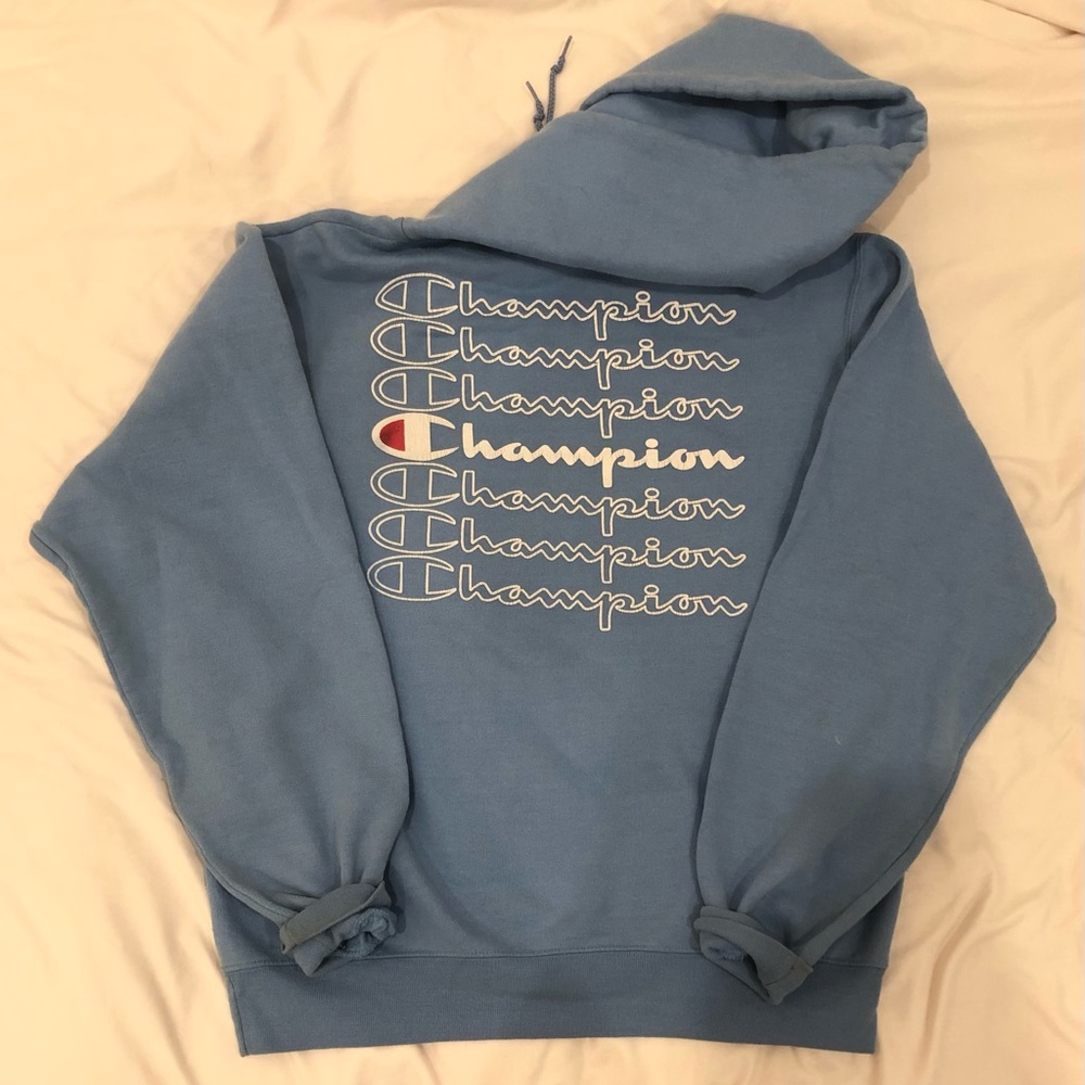 Light Blue Champion Hoodie